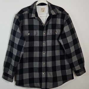 RedHead Charcoal and Black Checkered Button Down Shirt